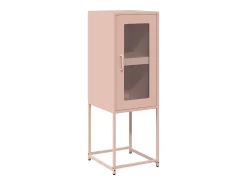 Aparador de acero laminado en frío rosa 36x39x107 cm