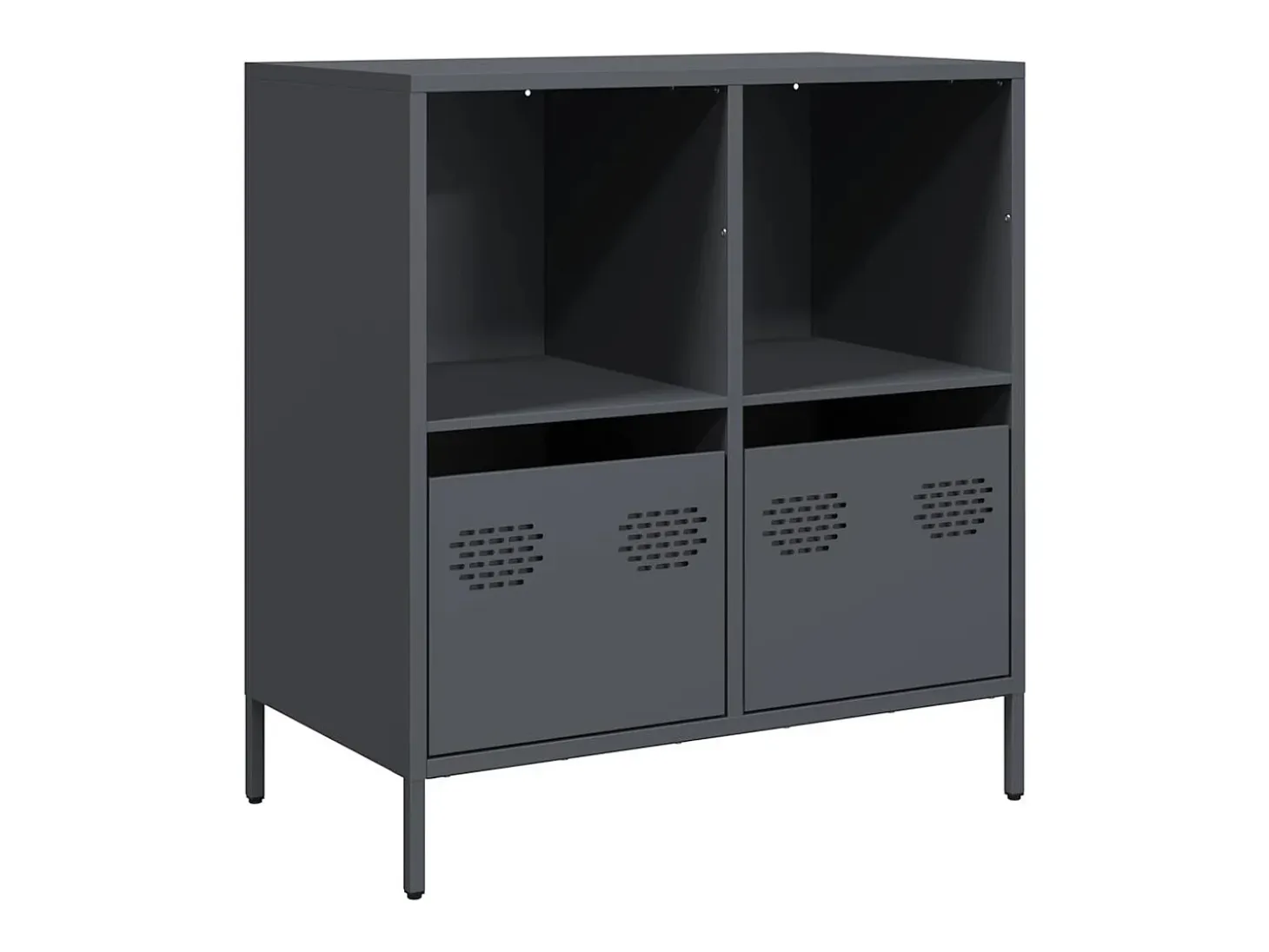 Aparador de acero laminado en frío antracita 68x39x73,5 cm