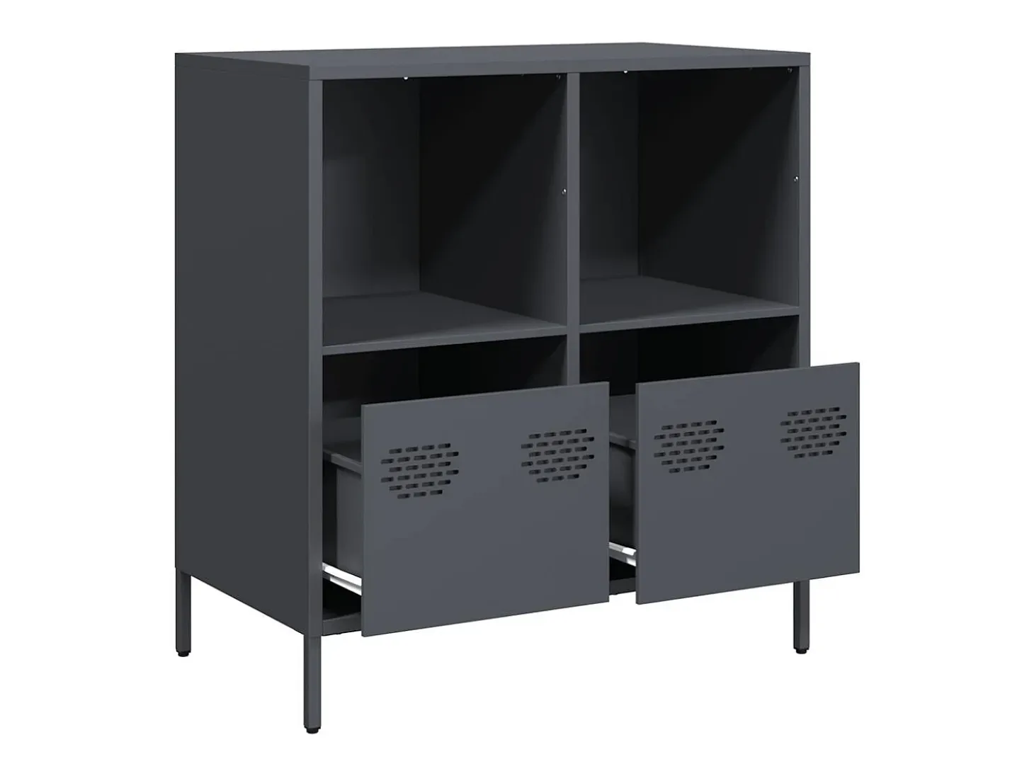 Aparador de acero laminado en frío antracita 68x39x73,5 cm