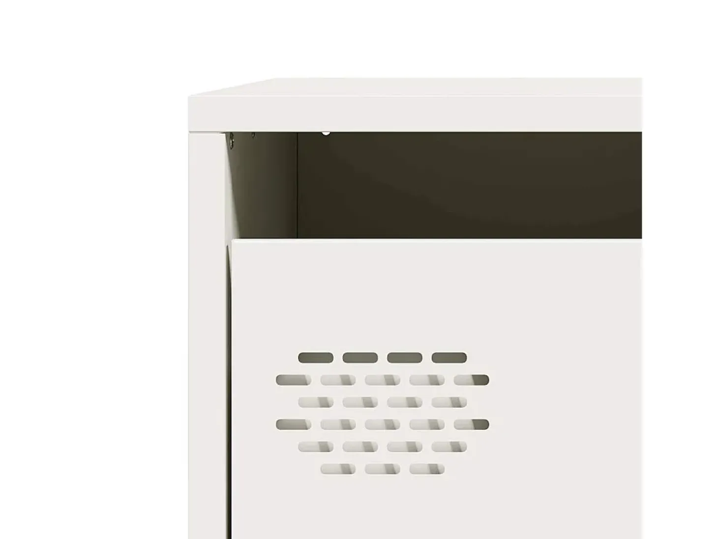 Aparador de acero laminado en frío blanco 101,5x39x73,5 cm