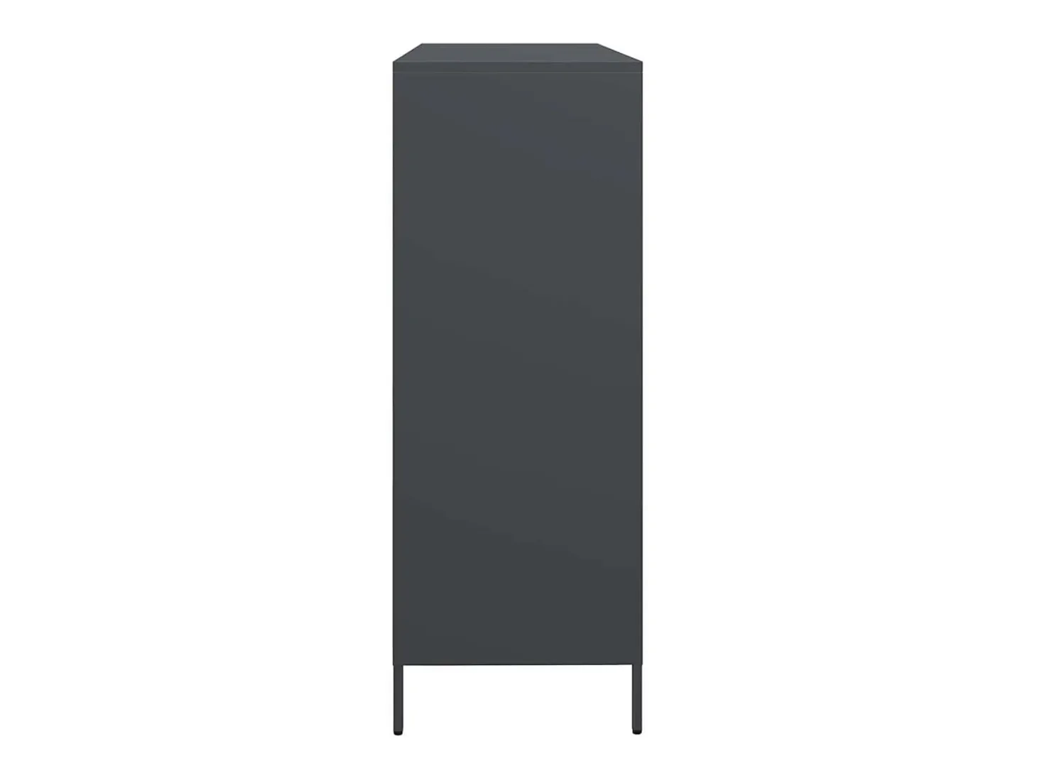 Aparador de acero laminado en frío antracita 135x39x103,5 cm