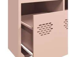 Aparador de acero laminado en frío rosa 101,5x39x73,5 cm