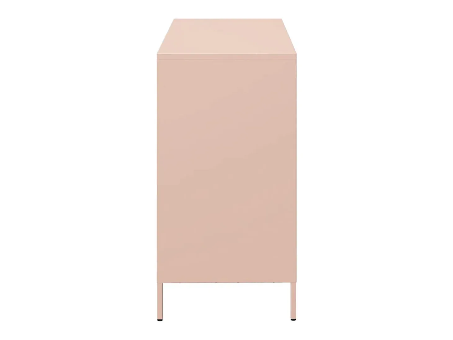 Aparador de acero laminado en frío rosa 101,5x39x73,5 cm