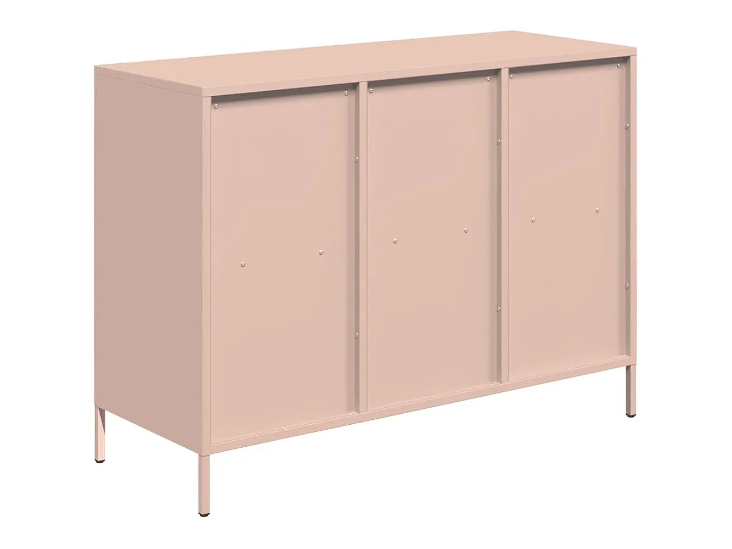 Aparador de acero laminado en frío rosa 101,5x39x73,5 cm