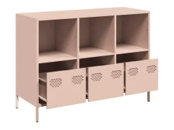 Aparador de acero laminado en frío rosa 101,5x39x73,5 cm