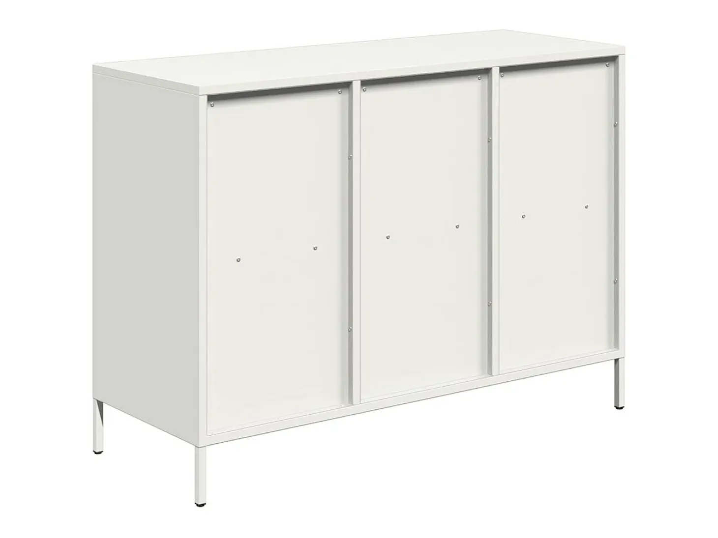 Aparador de acero laminado en frío blanco 101,5x39x73,5 cm