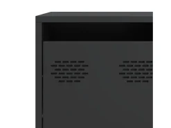 Aparador de acero laminado en frío negro 135x39x103,5 cm