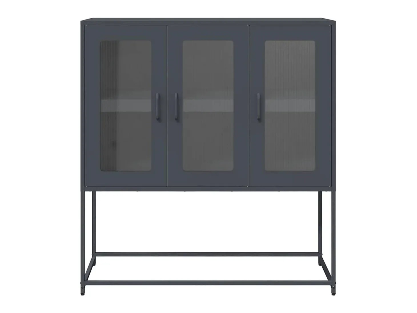 Aparador de acero laminado en frío antracita 100,5x39x107 cm