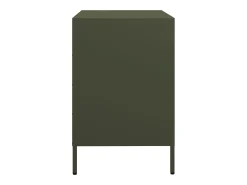 Aparador de acero laminado en frío verde oliva 68x39x58,5 cm