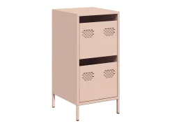 Aparador de acero laminado en frío rosa 35x39x73,5 cm