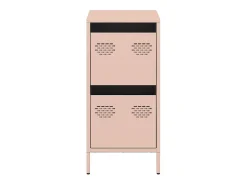 Aparador de acero laminado en frío rosa 35x39x73,5 cm
