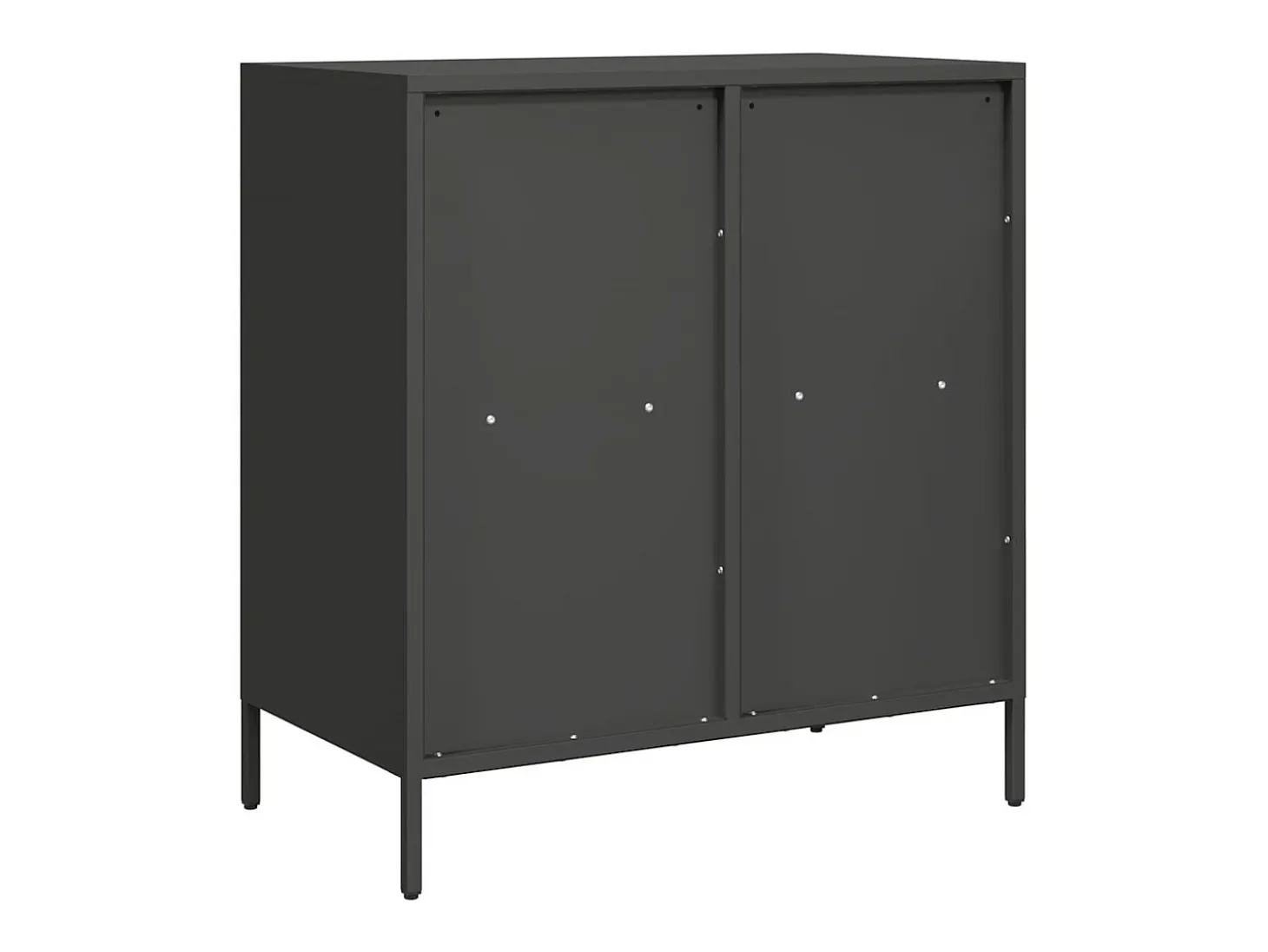 Aparador de acero laminado en frío negro 68x39x73,5 cm