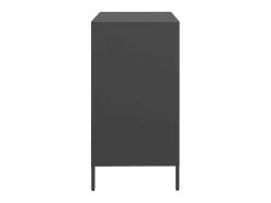 Aparador de acero laminado en frío negro 68x39x73,5 cm