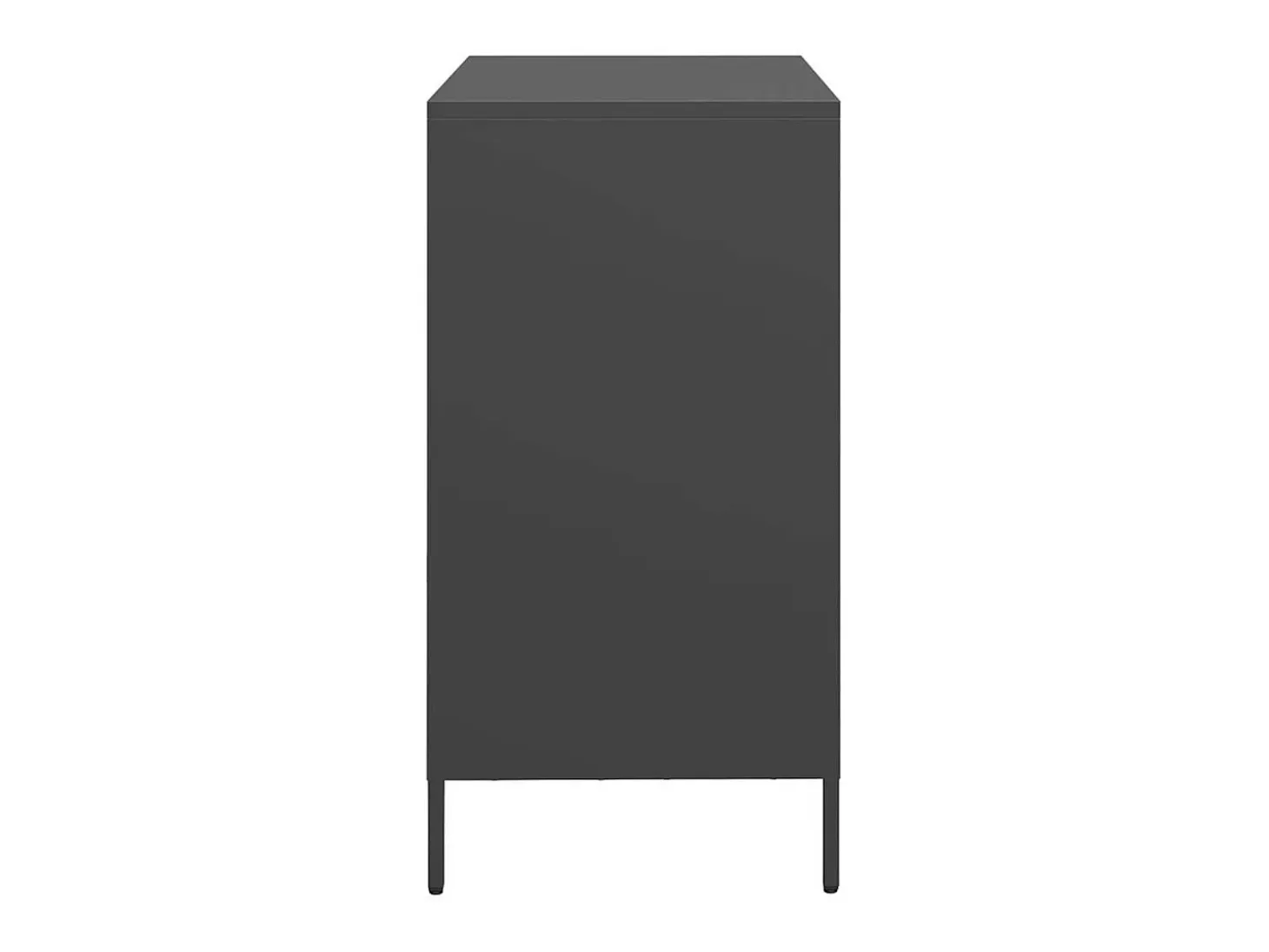 Aparador de acero laminado en frío negro 68x39x73,5 cm