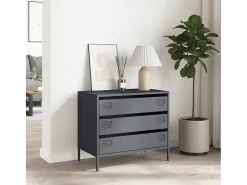 Aparador de acero laminado en frío antracita 68x39x58,5 cm