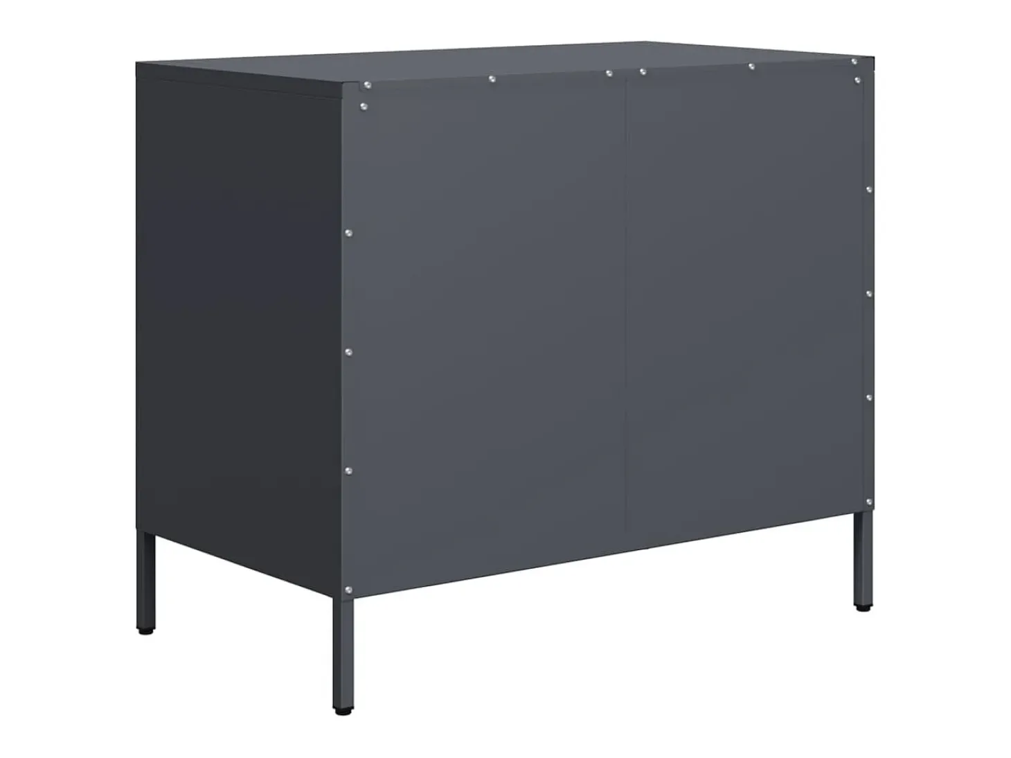 Aparador de acero laminado en frío antracita 68x39x58,5 cm