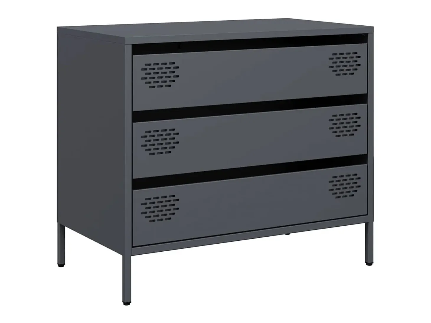 Aparador de acero laminado en frío antracita 68x39x58,5 cm