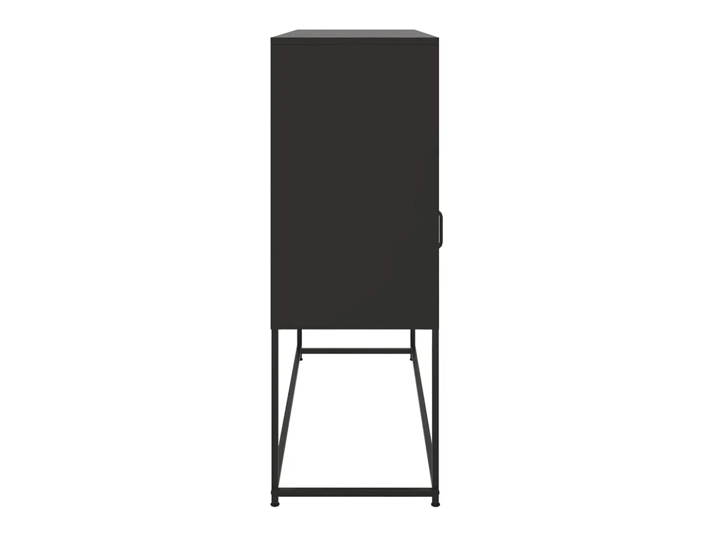 Aparador de acero laminado en frío negro 100,5x39x107 cm