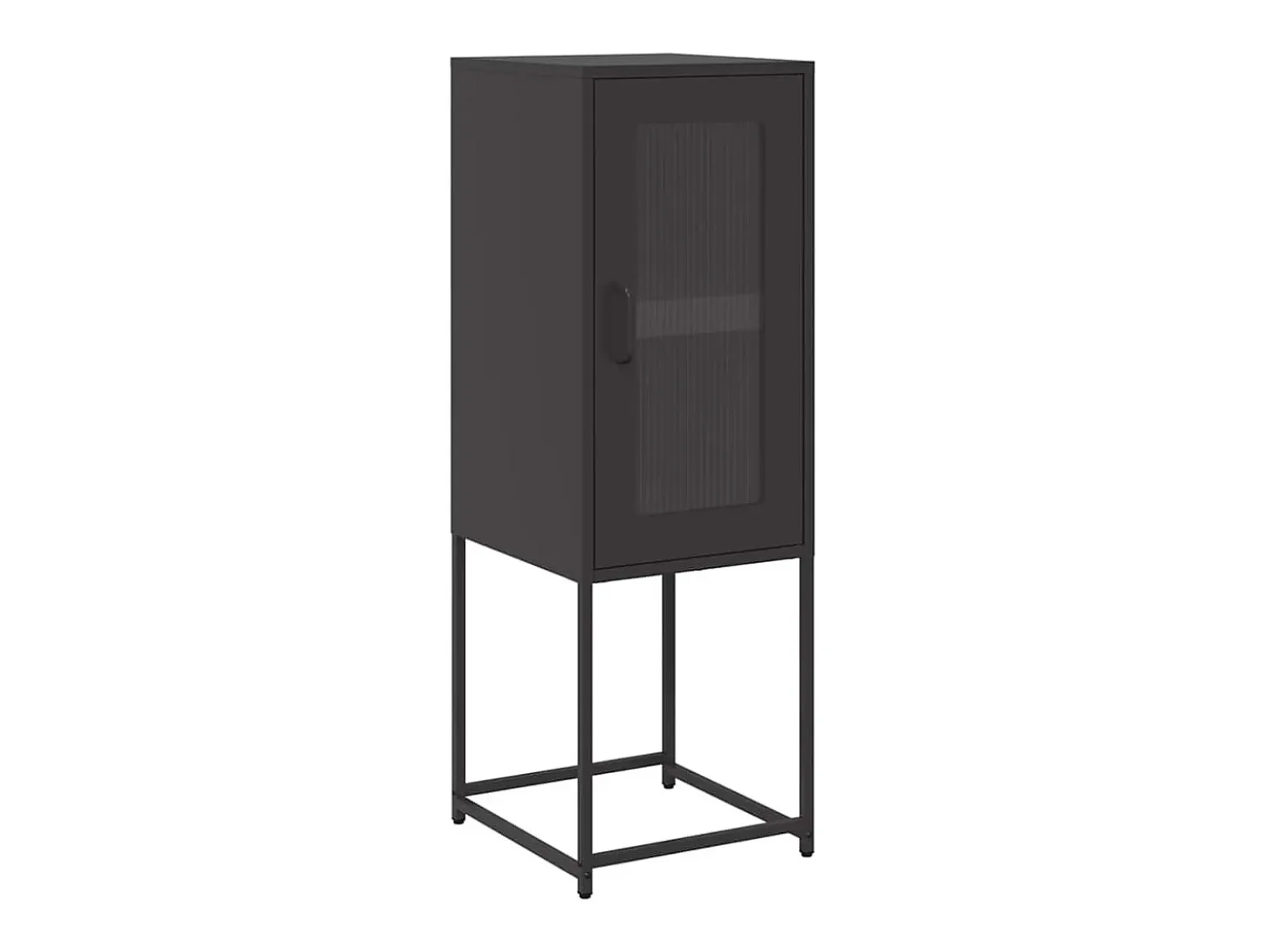 Aparador de acero laminado en frío negro 36x39x107 cm