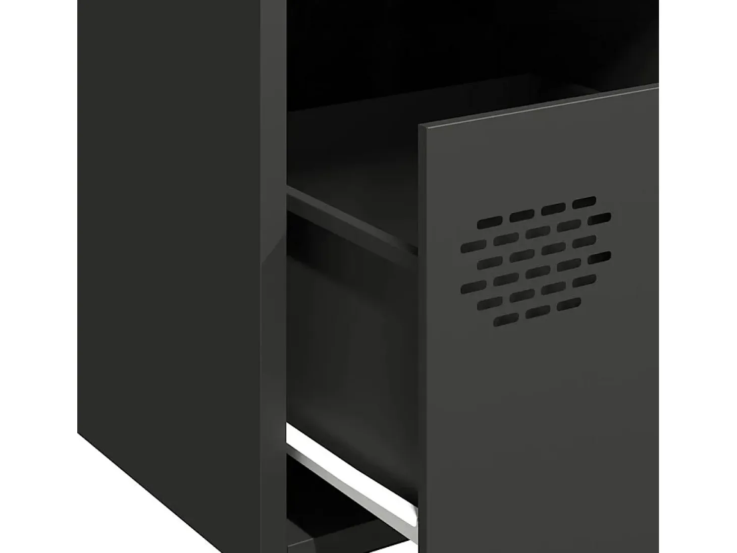 Aparador de acero laminado en frío negro 35x39x73,5 cm