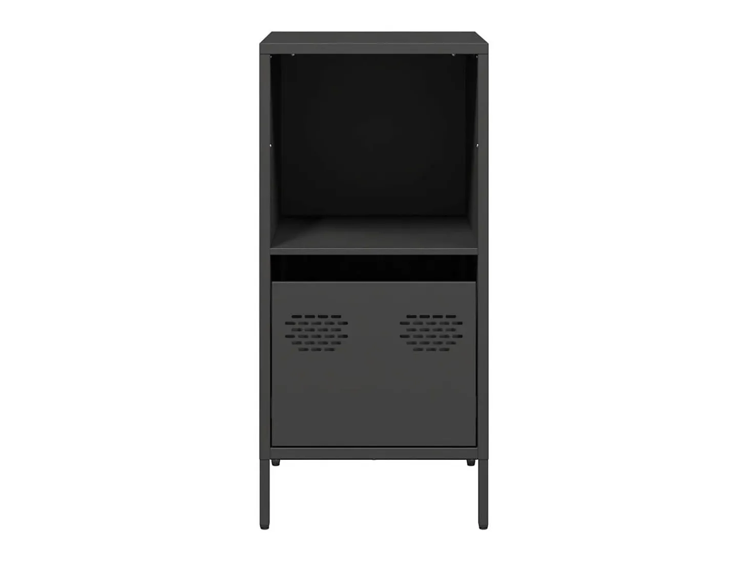 Aparador de acero laminado en frío negro 35x39x73,5 cm