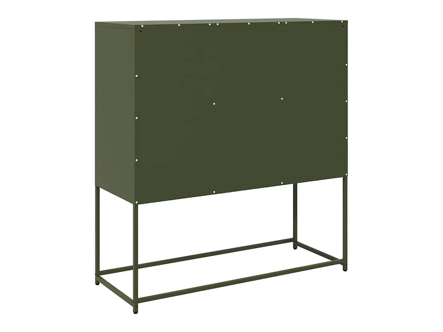 Aparador de acero laminado en frío verde oliva 100,5x39x107 cm