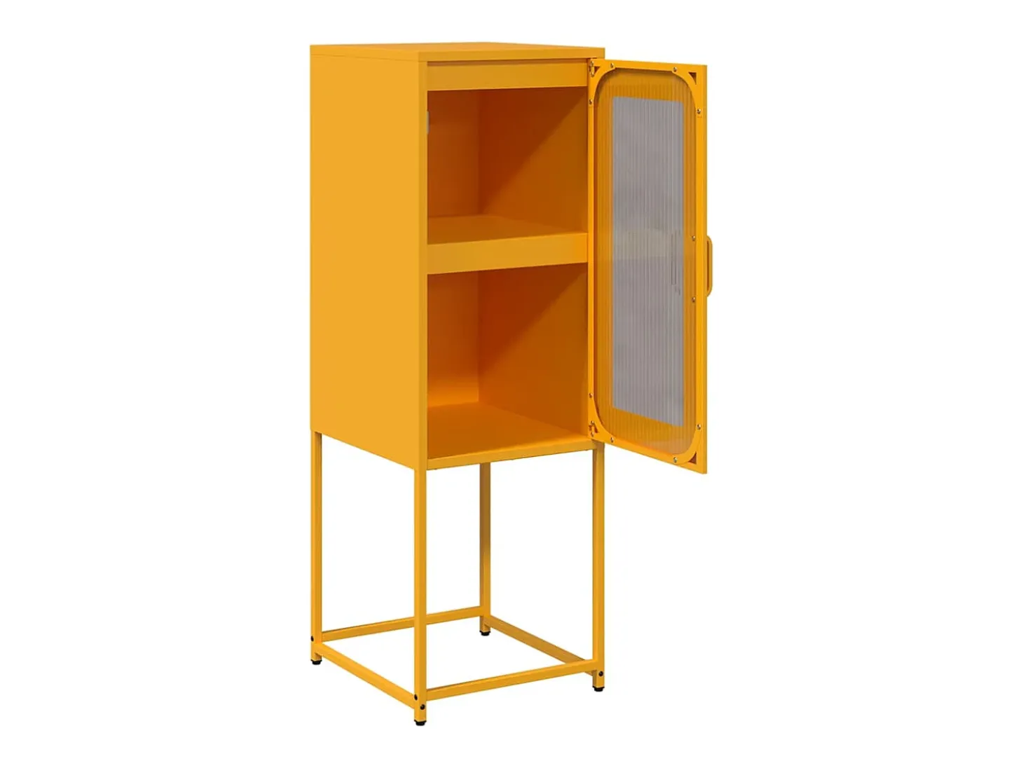 Aparador de acero laminado en frío amarillo 36x39x107 cm