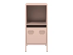 Aparador de acero laminado en frío rosa 35x39x73,5 cm