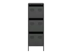 Aparador de acero negro 39x35x103,5 cm