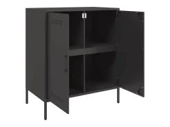 Aparador de acero negro 68x39x79 cm