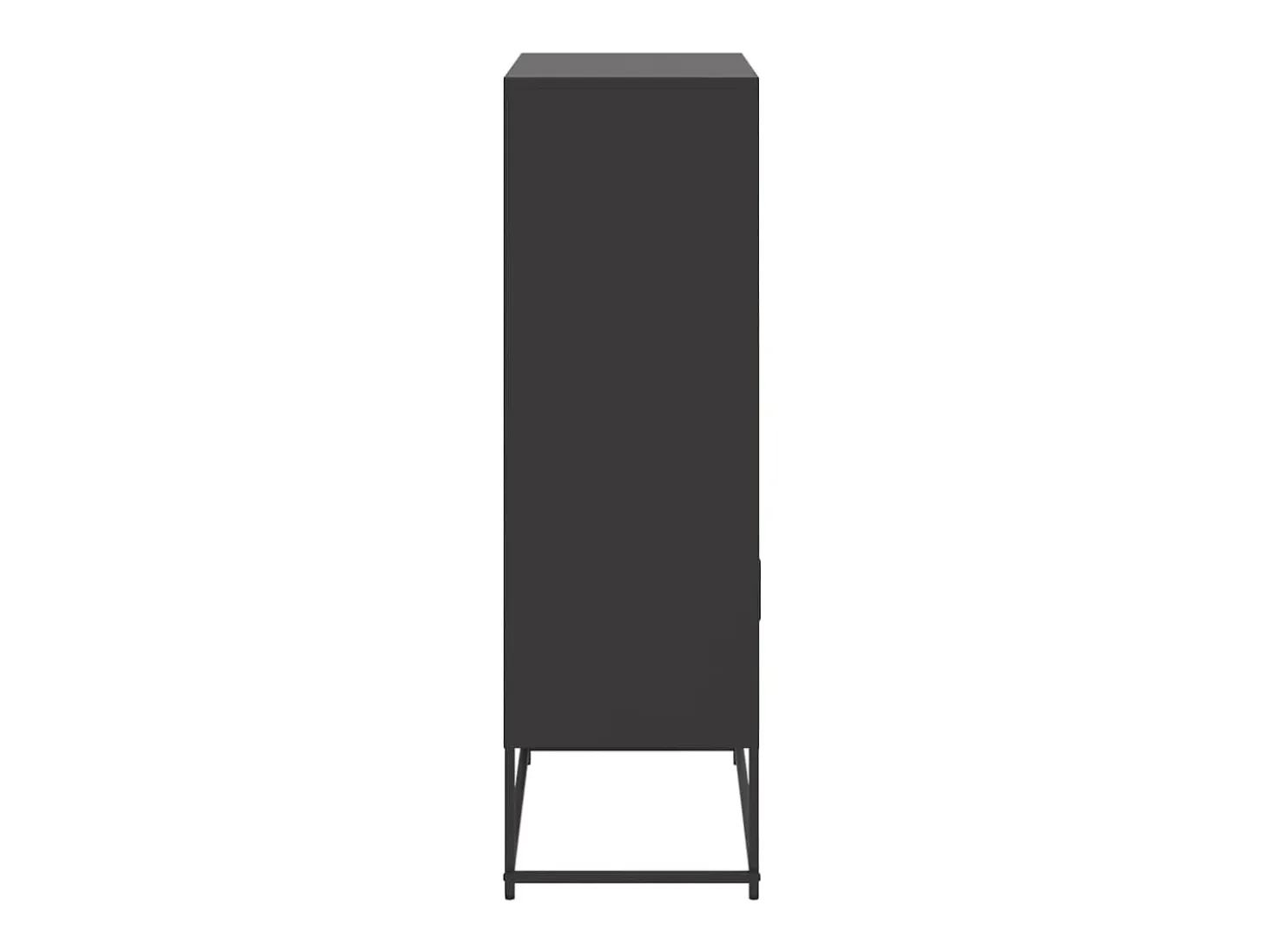 Aparador de acero negro 68,5x38,5x123,5 cm