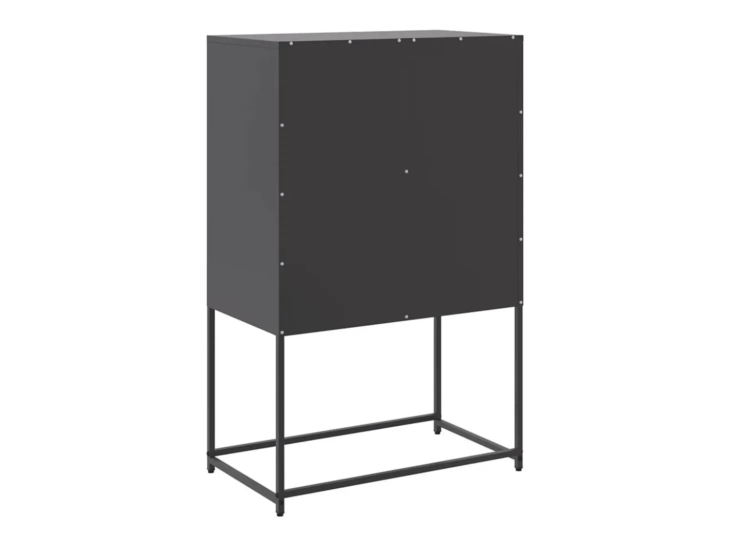 Aparador de acero negro 68,5x38,5x107 cm