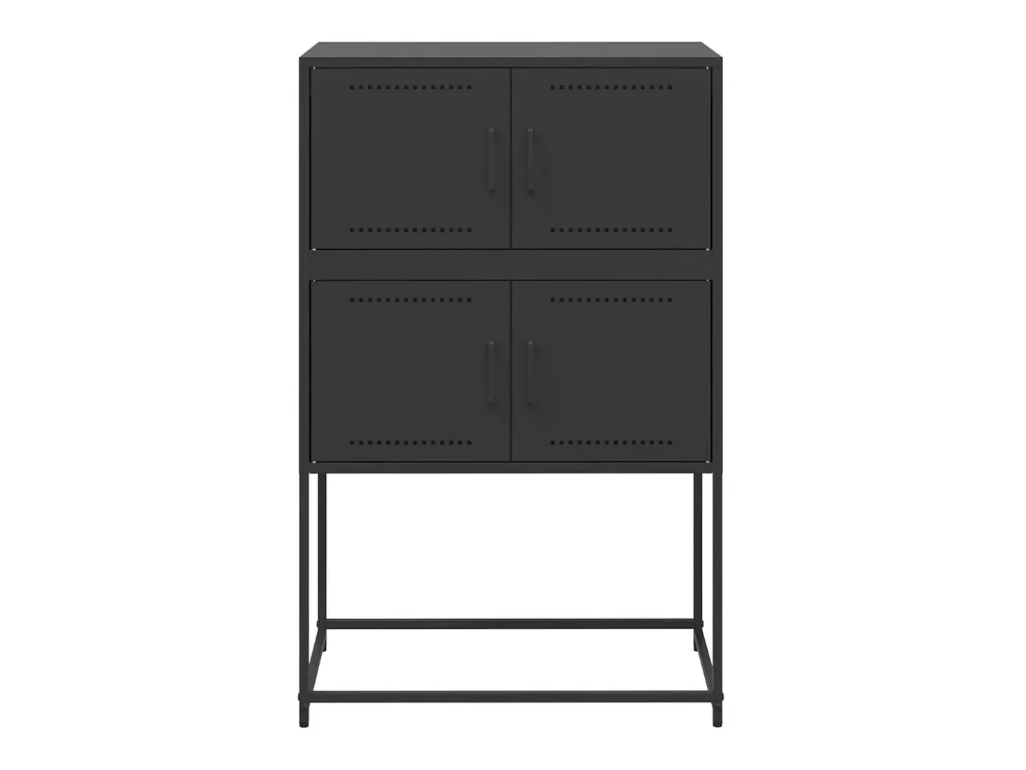 Aparador de acero negro 68,5x38,5x107 cm