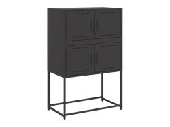 Aparador de acero negro 68,5x38,5x107 cm