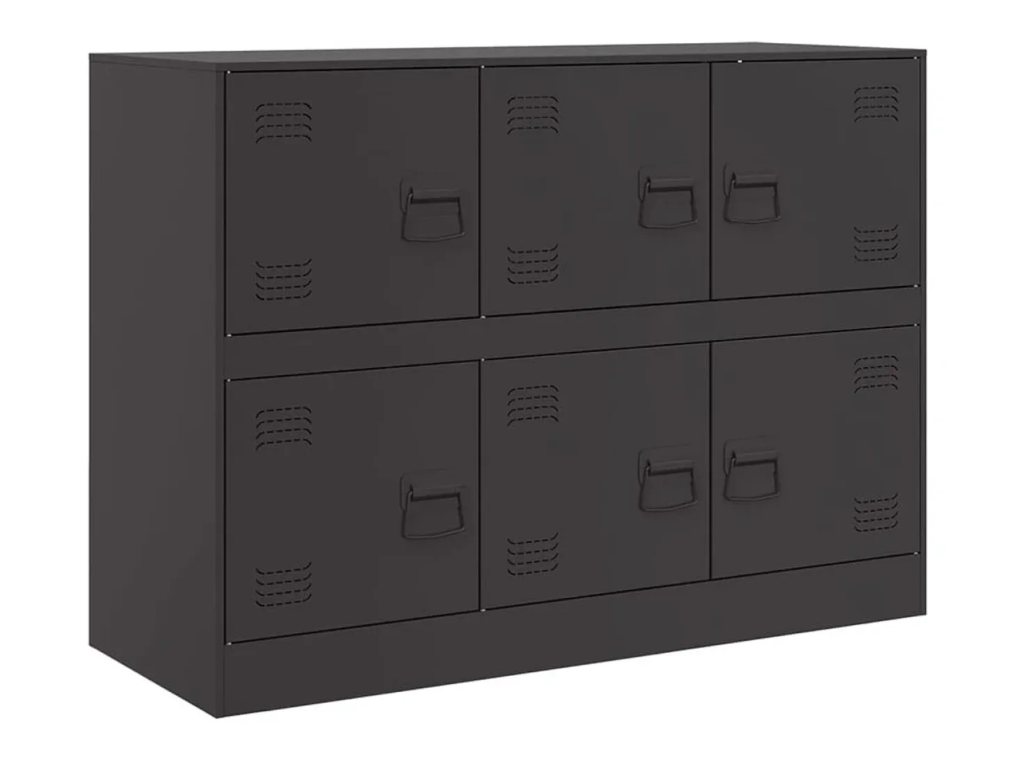 Aparador de acero negro 99x39x73 cm ES745414
