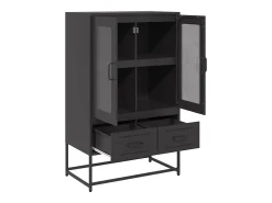 Aparador de acero negro 68x39x111,5 cm