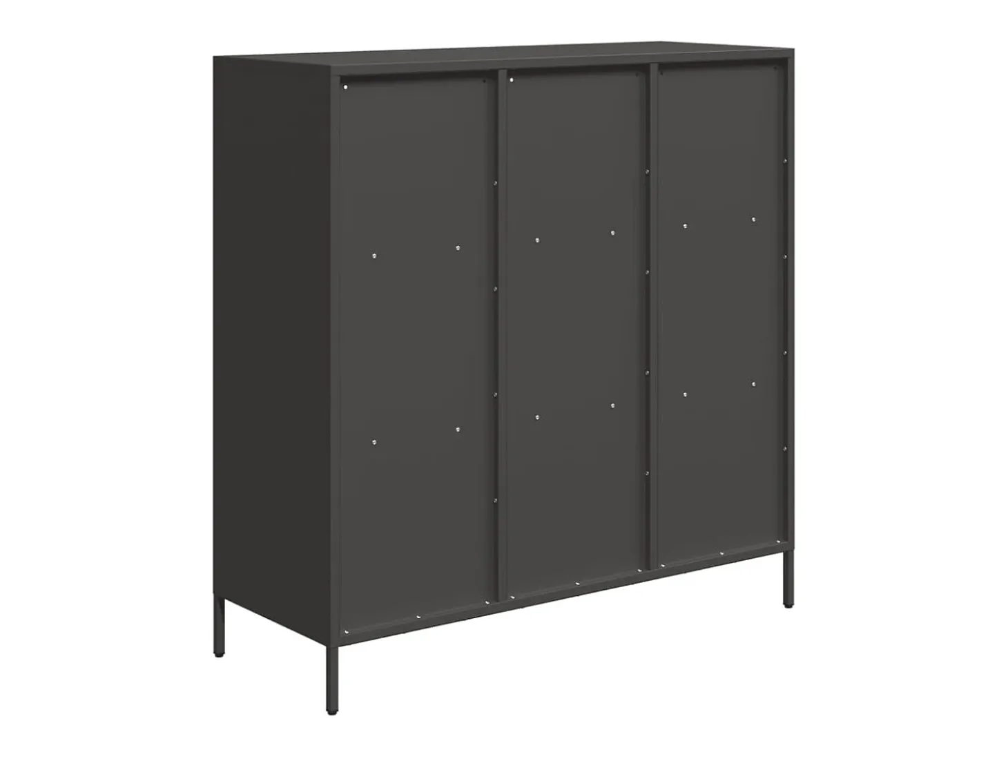 Aparador de acero negro 101,5x39x103,5 cm