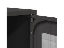 Aparador de acero negro 68x39x107 cm