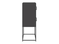 Aparador de acero negro 68x39x107 cm
