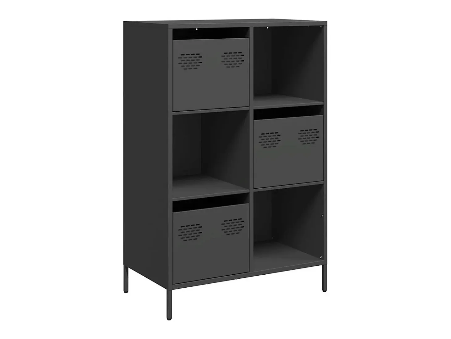 Aparador de acero negro 68x39x103,5 cm