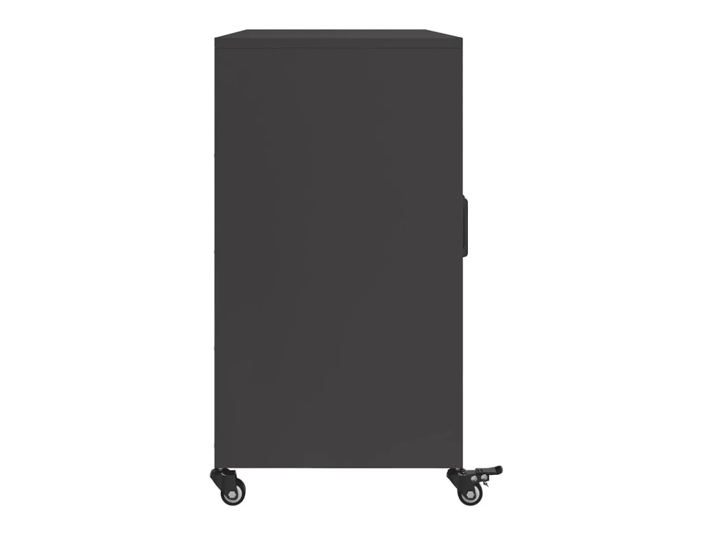 Aparador de acero negro 100,5x39x72 cm