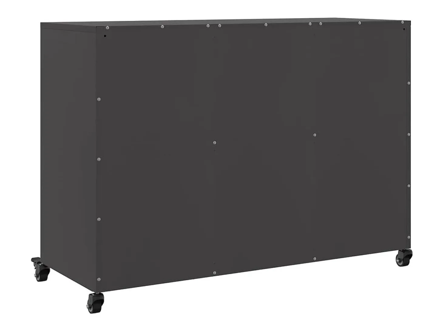 Aparador de acero negro 100,5x39x72 cm