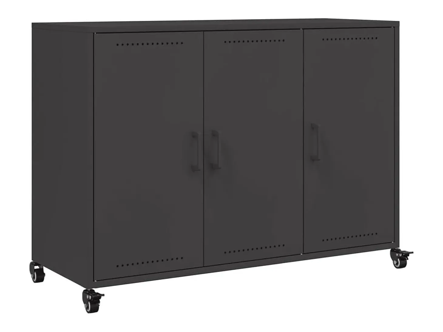 Aparador de acero negro 100,5x39x72 cm