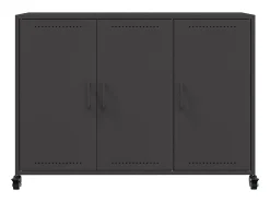 Aparador de acero negro 100,5x39x72 cm