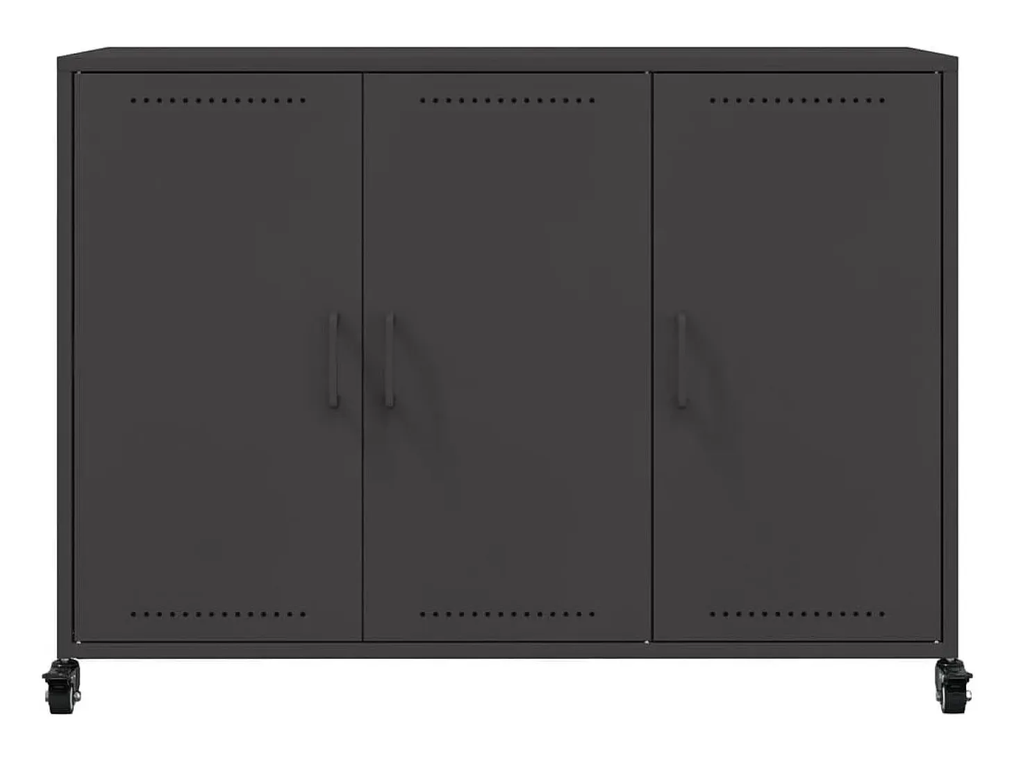Aparador de acero negro 100,5x39x72 cm