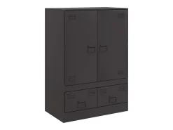 Aparador de acero negro 67x39x95 cm