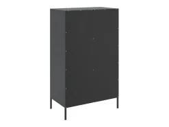Aparador de acero negro 68x39x113 cm