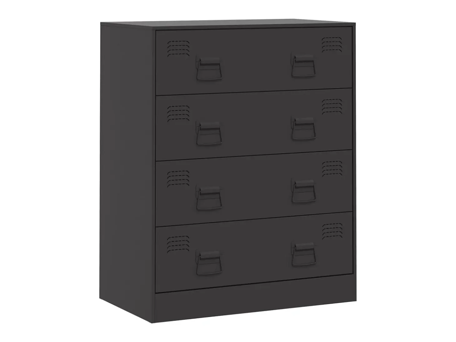 Aparador de acero negro 67x39x83 cm ES242266