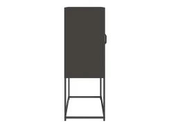 Aparador de acero negro 68x39x107 cm