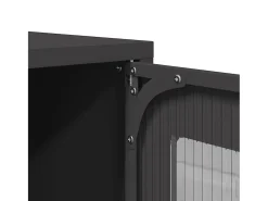Aparador de acero negro 68x39x107 cm